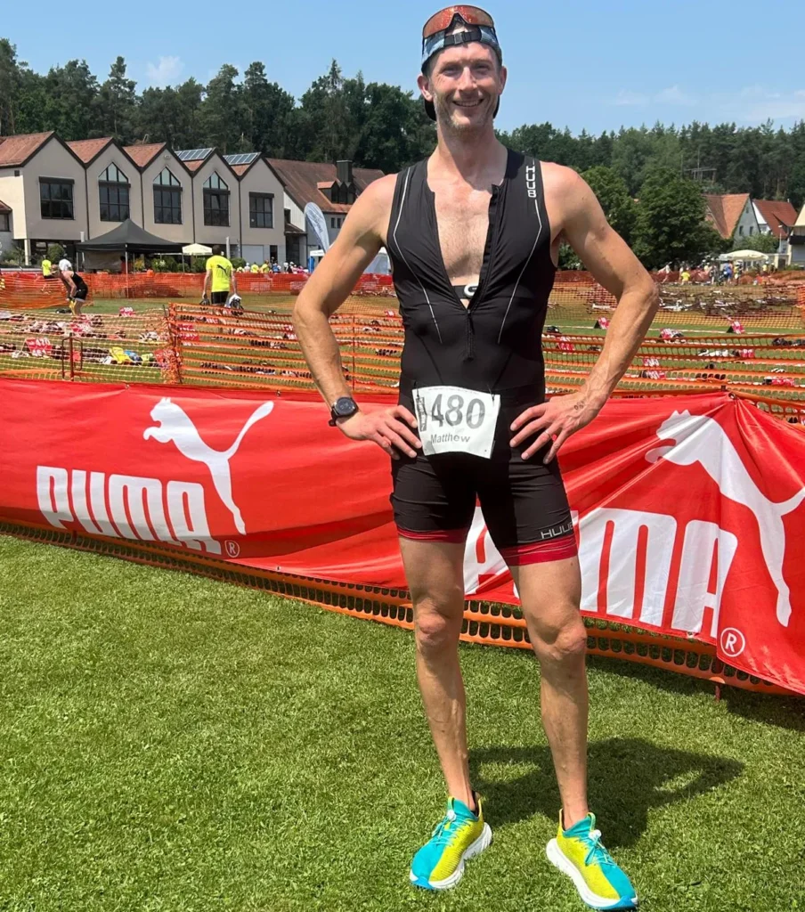 Mat in his triathlon gear